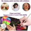 Rainbow Scratch Paper Crafts with Wooden Pencil for Kids DIY Gift