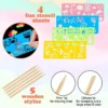 Rainbow Scratch Paper Crafts with Wooden Pencil for Kids DIY Gift