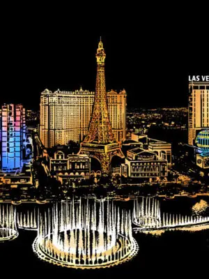 Las Vegas City US Scratch art Paint